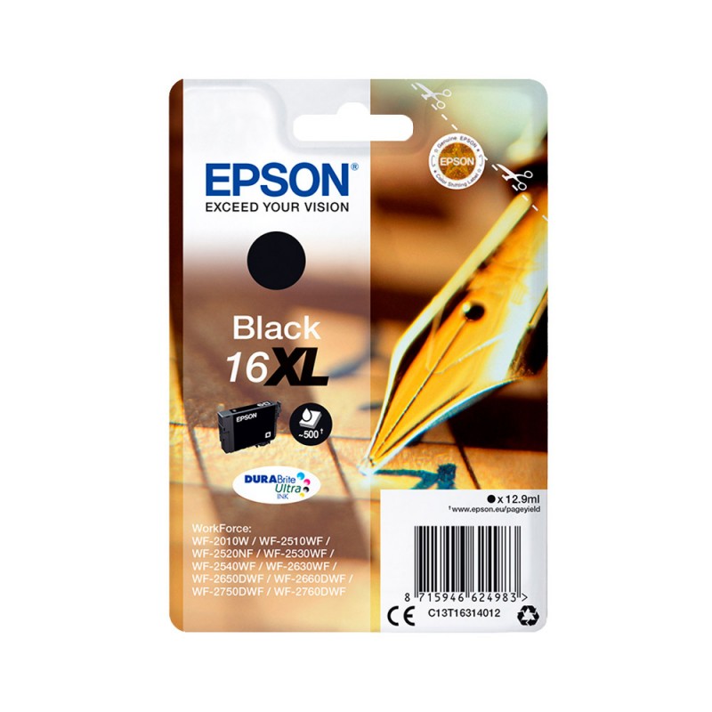 EPSON T1631 XL NOIR C13T16314012 CARTOUCHE ORIGINALE