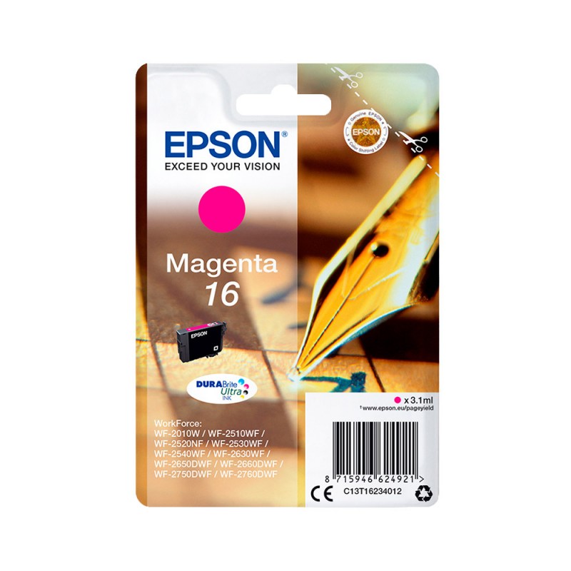 EPSON T1623 MAGENTA C13T16234012 CARTOUCHE ORIGINALE