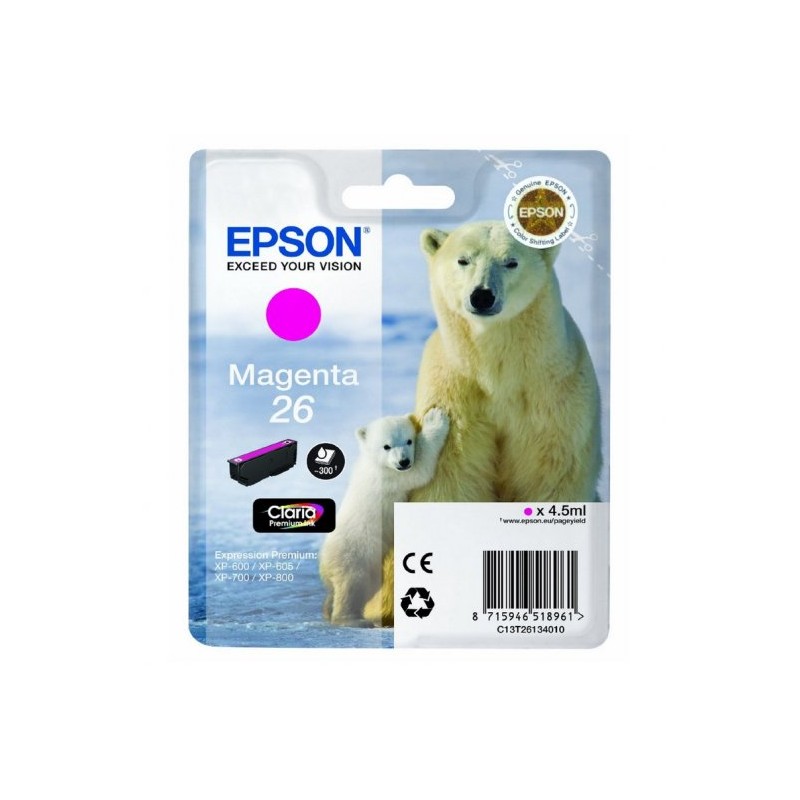 EPSON T2613 MAGENTA C13T26134012 CARTOUCHE ORIGINALE