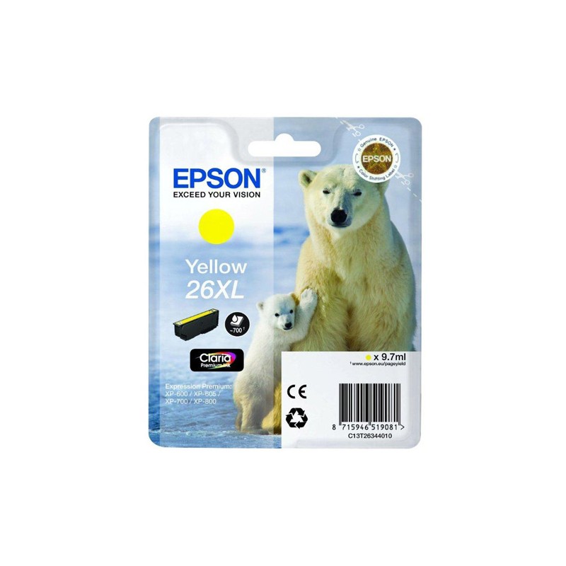 EPSON T2634 XL YELLOW C13T26344012 CARTOUCHE ORIGINALE