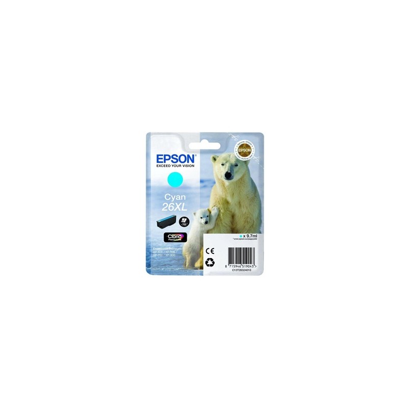 EPSON T2632 XL CYAN C13T26324012 CARTOUCHE ORIGINALE