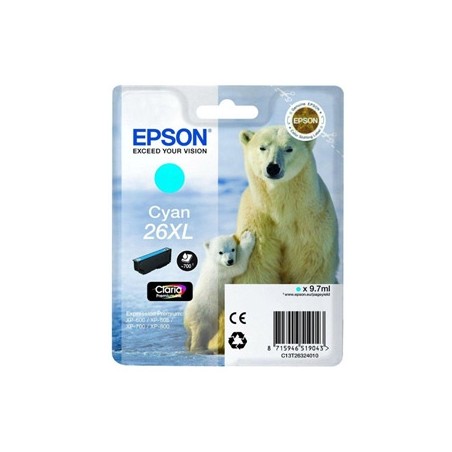 EPSON T2632 XL CYAN C13T26324012 CARTOUCHE ORIGINALE