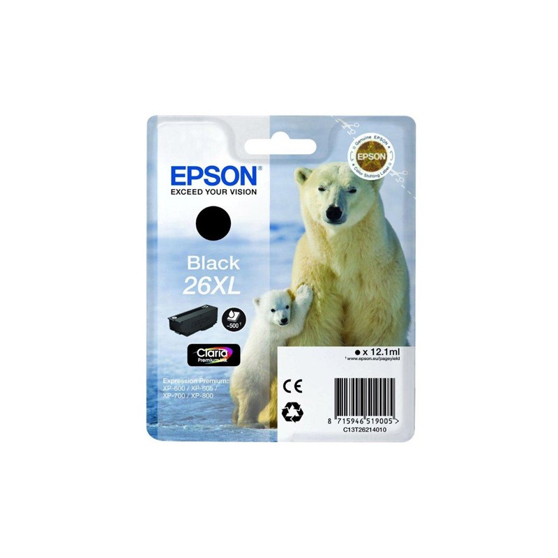 EPSON T2621 XL NOIR C13T26214012 CARTOUCHE ORIGINALE