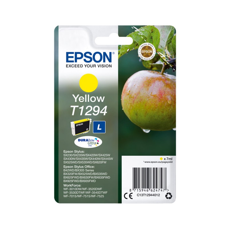 EPSON T1294 YELLOW C13T12944012 CARTOUCHE ORIGINALE