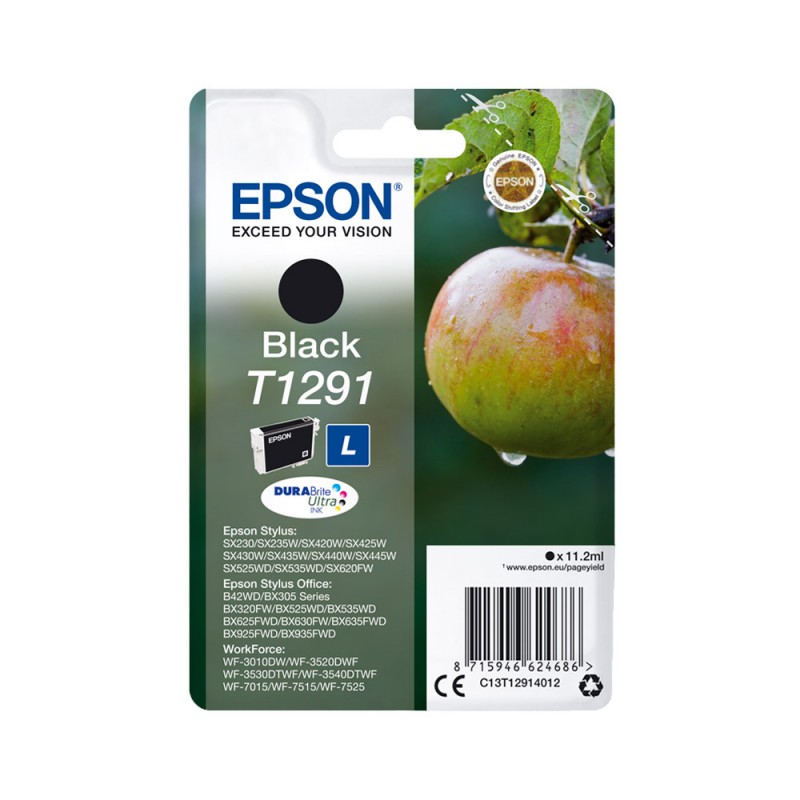 EPSON T1291 NOIR C13T12914012 CARTOUCHE ORIGINALE