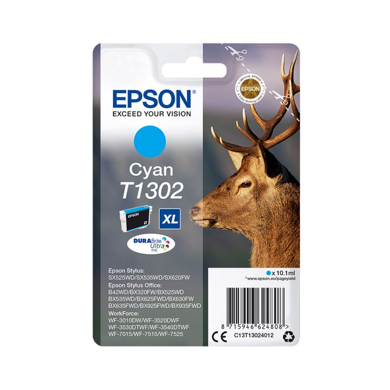 EPSON T1302 XL Cyan C13T13024012 CARTOUCHE ORIGINALE