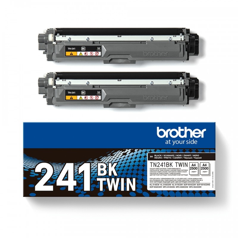 X 2 BROTHER TN241 NOIR TN241BKTWIN - TONER ORIGINALE