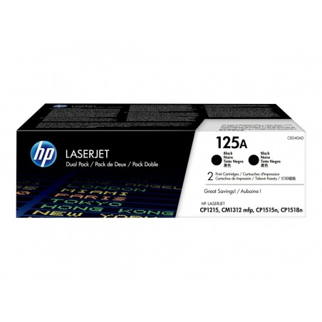 X 2 HP CB540A NOIR 125A - TONER ORIGINALE