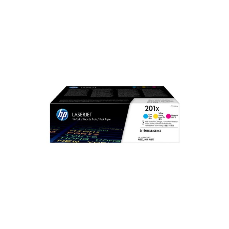 X 3 HP CF401X/CF402X/CF403X CYAN, MAGENTA, YELLOW  201X - TONER ORIGINAL