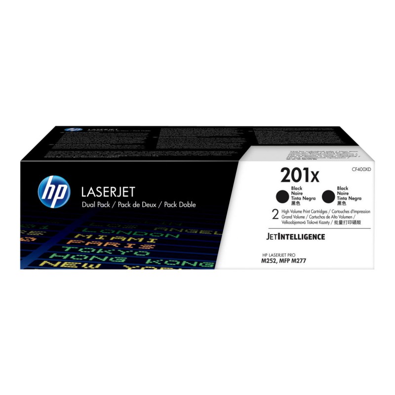 X 2 HP CF400X NOIR 201X - TONER ORIGINAL
