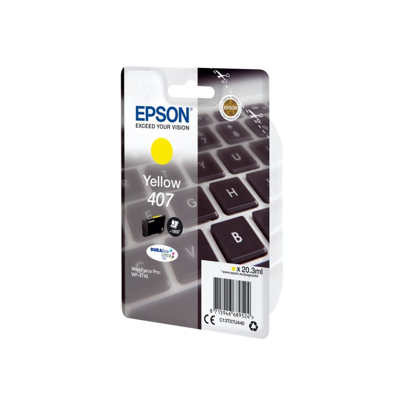 Epson 407 YELLOW C13T07U440 CARTOUCHE ORIGINALE