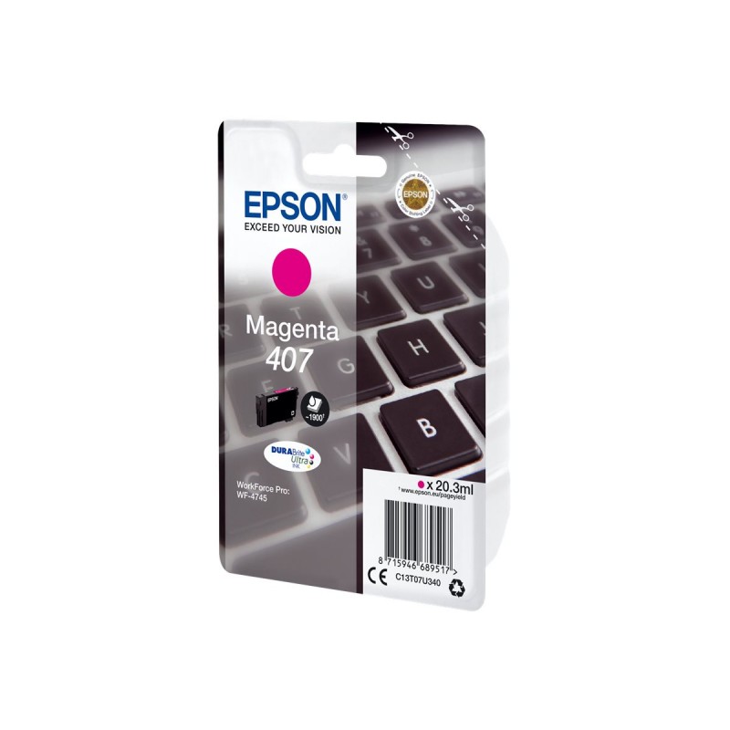 EPSON 407 MAGENTA C13T07U340 CARTOUCHE ORIGINALE