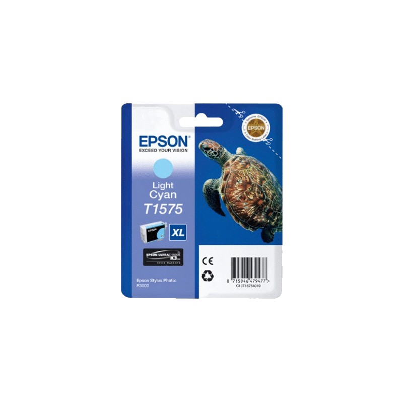 EPSON T1575 CYAN LIGHT C13T15754010 - CARTOUCHE ORIGINALE