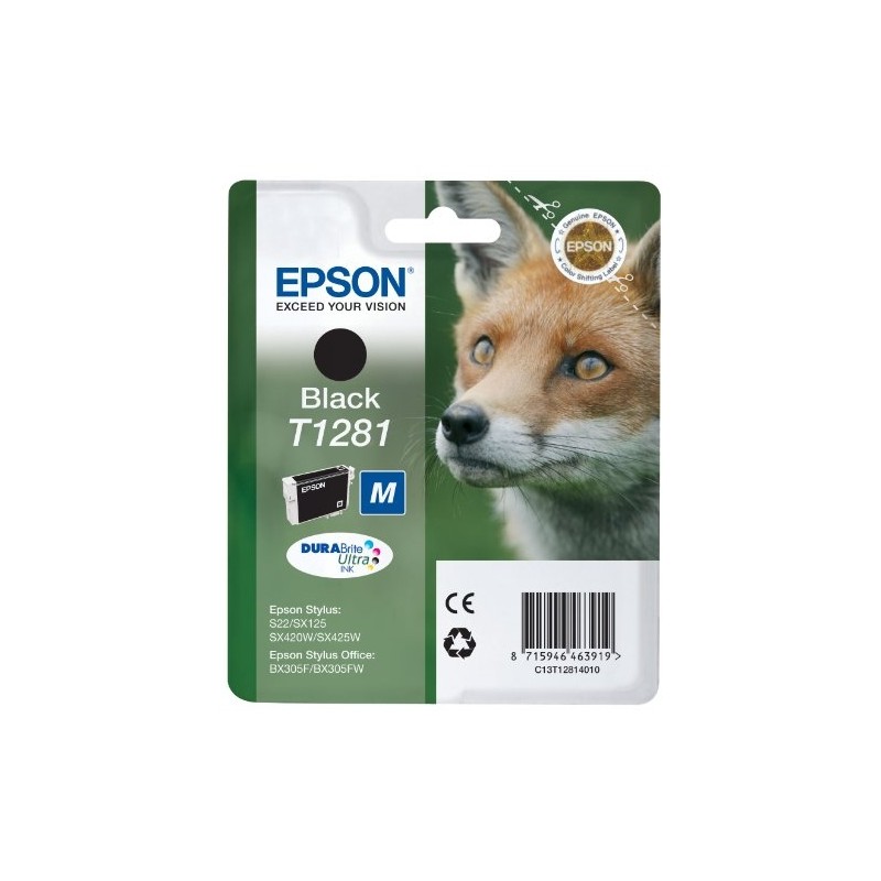 Epson T1281 NOIR C13T12814012 CARTOUCHE ORIGINALE