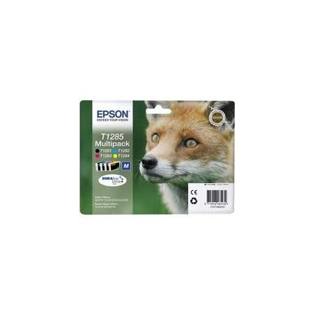 X 4 EPSON T1285 NOIR,CYAN, MAGENTA, YELLOW C13T12854012 CARTOUCHE ORIGINALE
