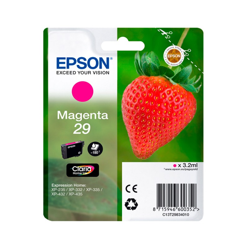 Epson T2983 (29) MAGENTA C13T29834012- CARTOUCHE ORIGINALE
