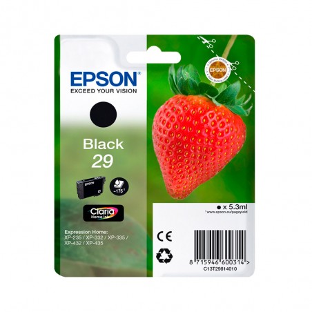 EPSON T2981 (29) NOIR C13T29814012 - CARTOUCHE ORIGINALE