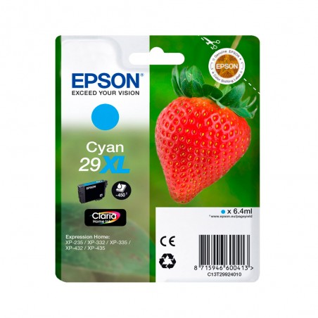 EPSON T2992 (29XL) CYAN C13T29924012 - CARTOUCHE ORIGINALE
