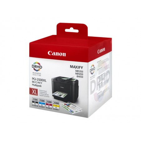 X 4 CANON PGI 2500 XL NOIR, CYAN, MAGENTA, YELLOW 9254B004 - CARTOUCHE ORIGINALE