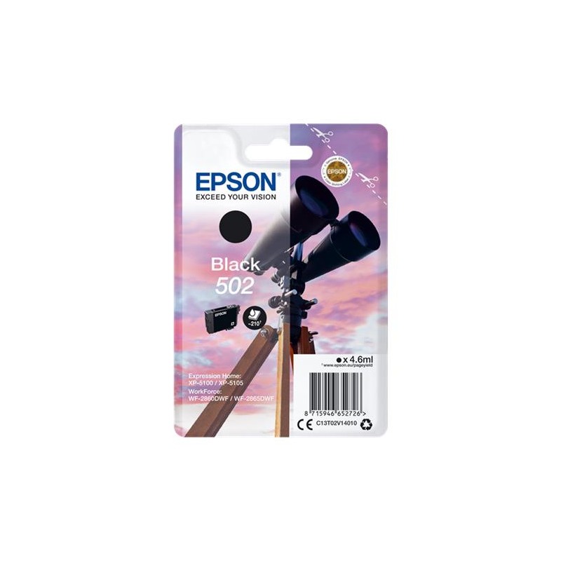 Epson 502 NOIR C13T02V14010 - CARTOUCHE ORIGINALE