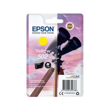 EPSON 502 YELLOW C13T02V44010 - CARTOUCHE ORIGINALE