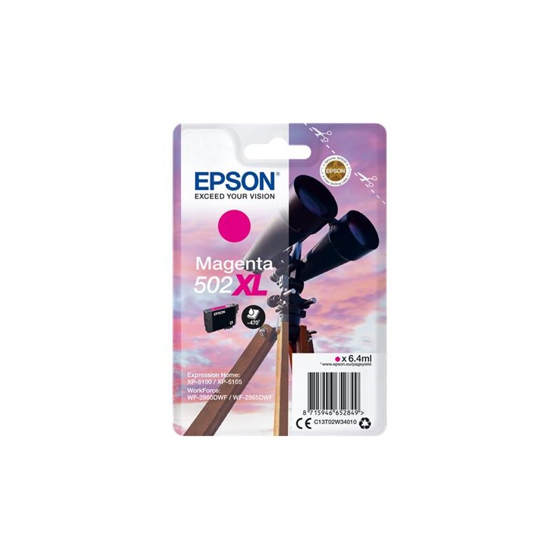 EPSON 502 XL MAGENTA C13T02W34010 - CARTOUCHE ORIGINALE