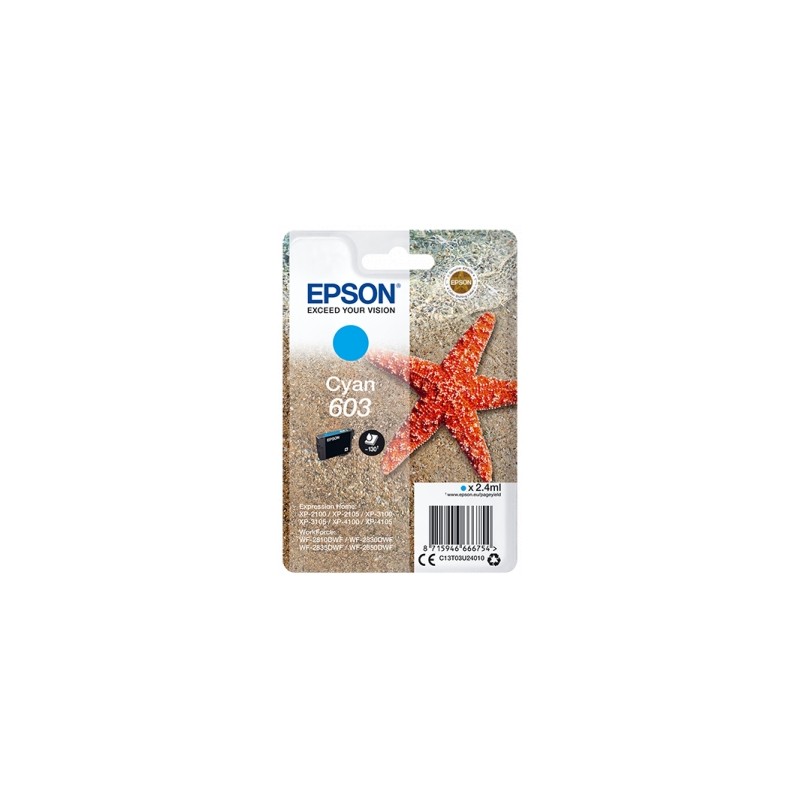 Epson 603 CYAN C13T03U24010 - CARTOUCHE ORIGINALE