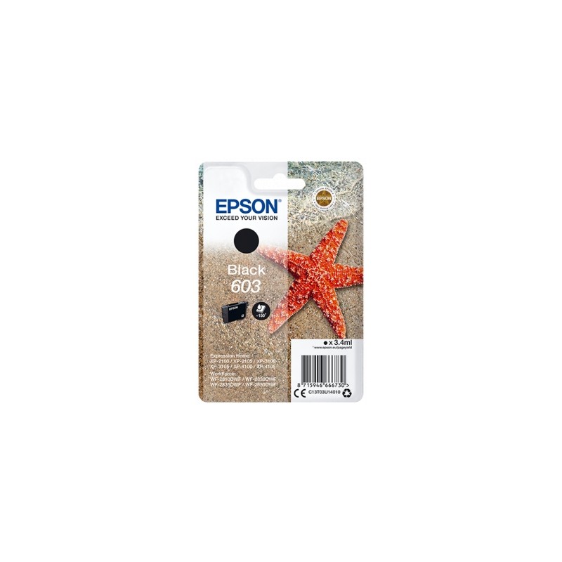 Epson 603 NOIR C13T03U14010  - CARTOUCHE ORIGINALE