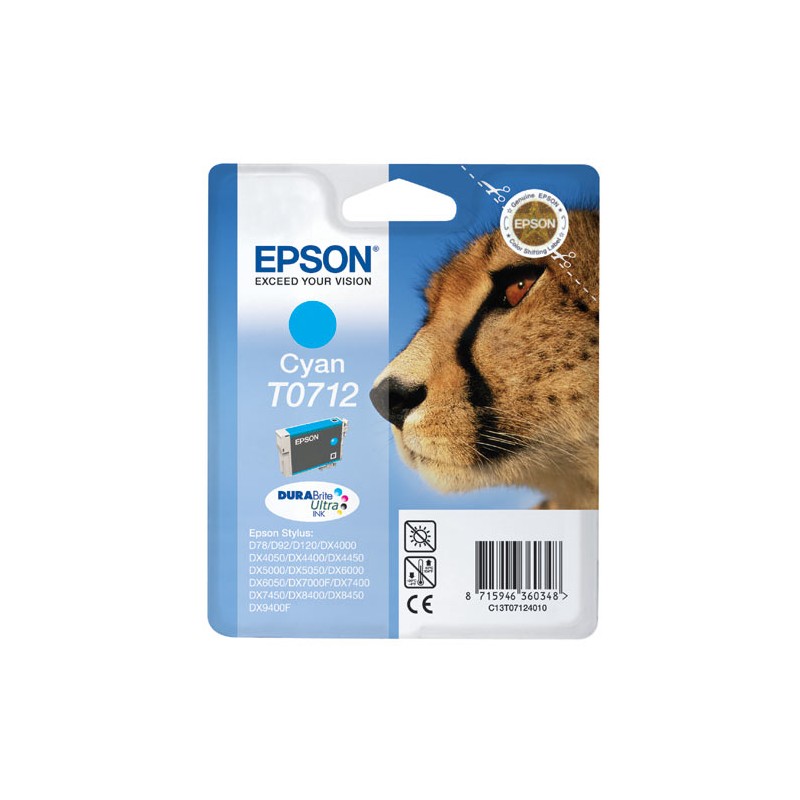 EPSON T0712 CYAN C13T07124012 - CARTOUCHE ORIGINALE