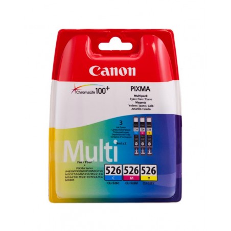 X 3 CANON CLI526 CYAN, MAGENTA, YELLOW 4541B009 - CARTOUCHE ORIGINALE