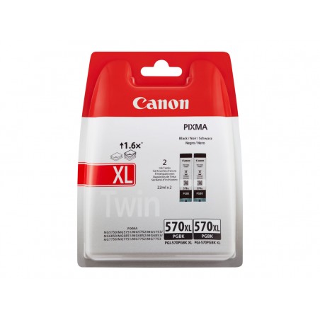X 2 CANON PGI 570 XL NOIR 0318C007 - CARTOUCHE ORIGINALE