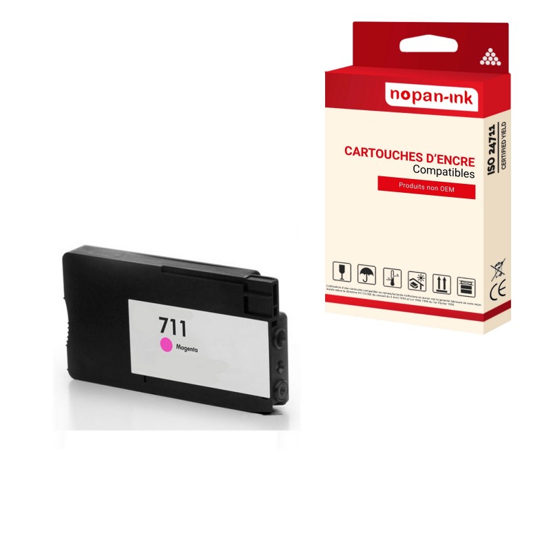 HP711 Cartouche compatible HP 711 magenta - Remplace CZ131A