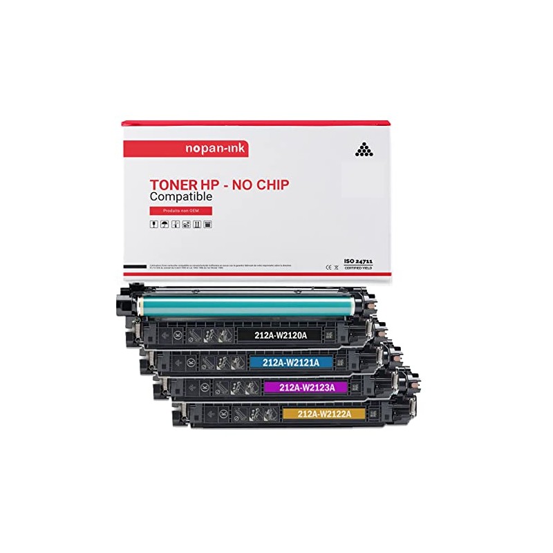 NOPAN-INK - W2120A avec puce Noir + Cyan + Magenta + Yellow Compatible x 4