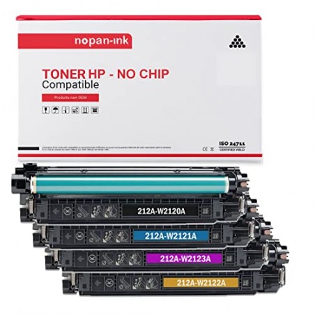 NOPAN-INK - W2120A avec puce Noir + Cyan + Magenta + Yellow Compatible x 4