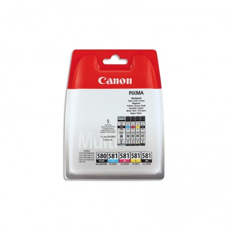 X 5 CANON PGI580/CLI581 2078C005 - CARTOUCHE ORIGINALE