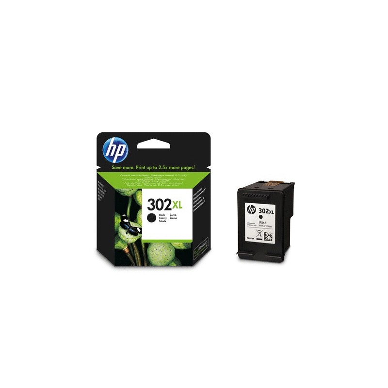 HP 302 XL NOIR F6U68AE - CARTOUCHE ORIGINALE