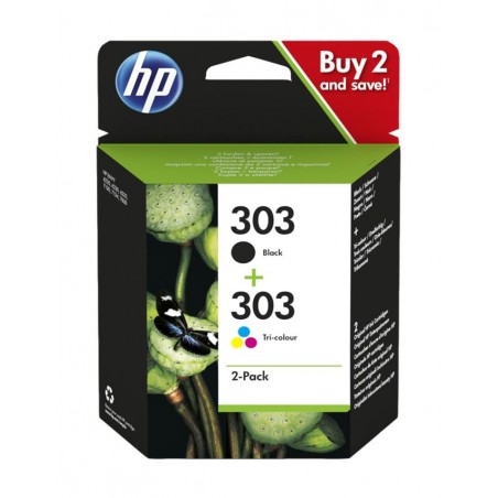 HP 303 NOIR+ COULEUR 3YM92AE - CARTOUCHES ORIGINALES