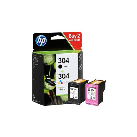 HP 304 NOIR + COULEUR 3JB05AE - CARTOUCHE ORIGINALE