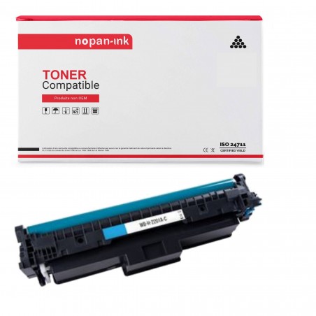 Toner W2201X 220X compatible pour HP Cyan x 1 - NOPAN-INK HP Color LaserJet Pro 4202 Series, Pro 420