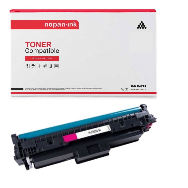 Toner W2202A 220A compatible pour HP Magenta x 1 - NOPAN-INK HP Color LaserJet Pro 4202 Series, Pro