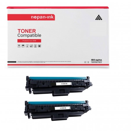 Toner W2200X 220X compatible pour HP Noir x 2 - NOPAN-INK HP Color LaserJet Pro 4202 Series, Pro 420