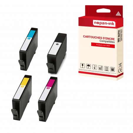 pk de 4 Cartouches HP912 XL BK/C/M/Y COMPATIBLE PREMIUM HP 912 XL