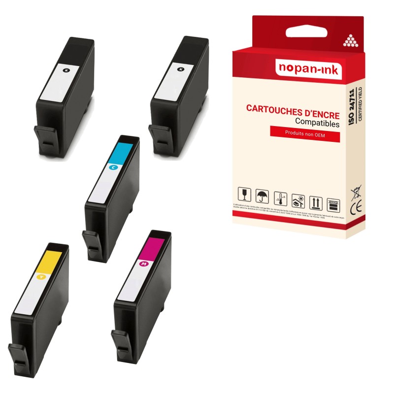 pk de 5 Cartouches HP912 XL BK/C/M/Y COMPATIBLE PREMIUM HP 912 XL