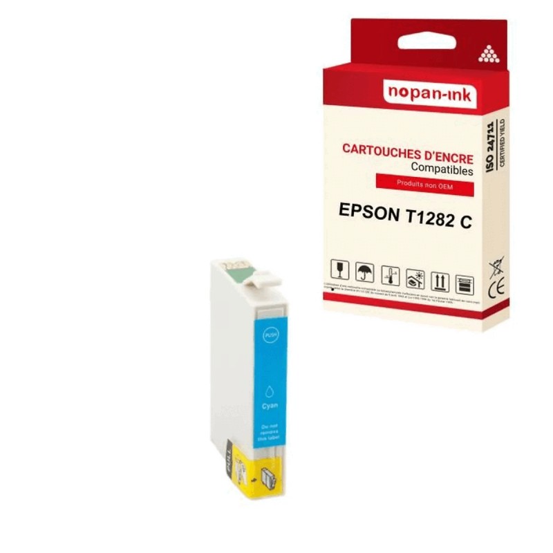 T 1282 XL CYAN POUR EPSON - CARTOUCHE COMPATIBLE
