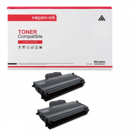 2X TONER TN2120 TN 2120 NOIR COMPATIBLE POUR BROTHER
