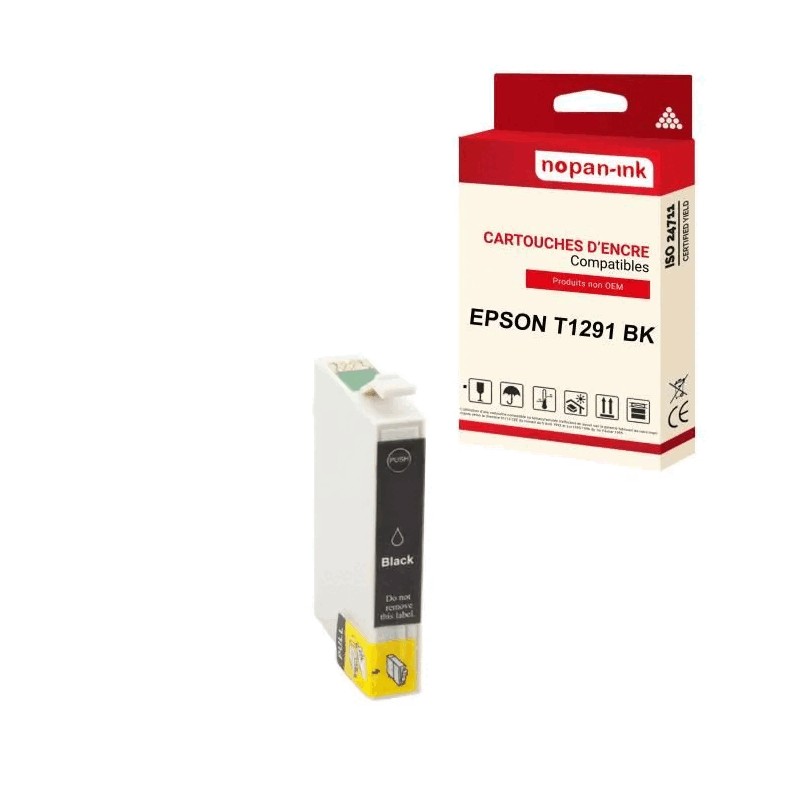T1291 NOIR pour EPSON C13T12914012 CARTOUCHE COMPATIBLE