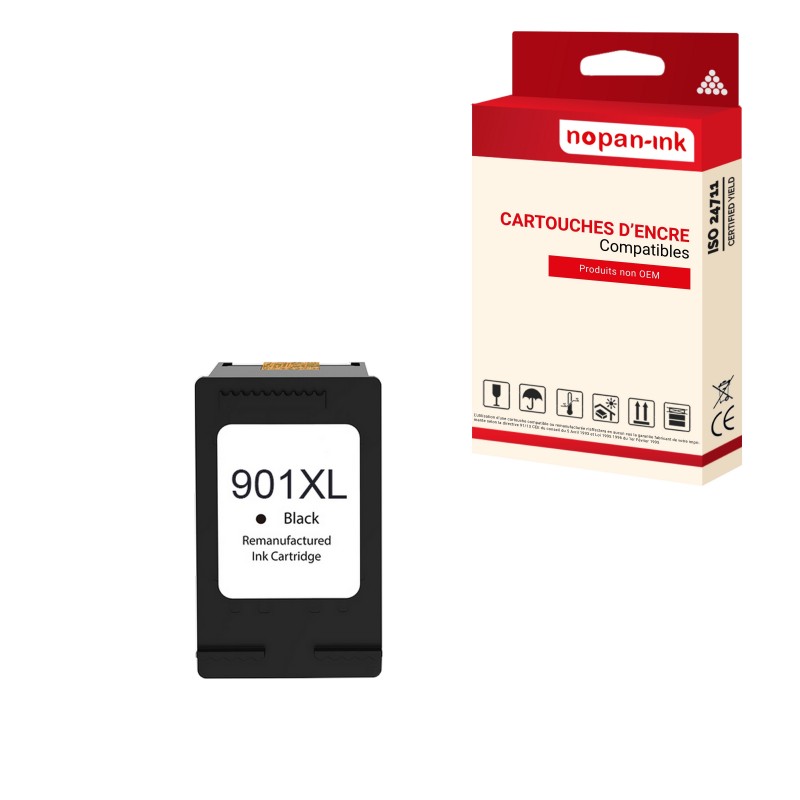 901XL NOIR POUR HP CC653AE - CARTOUCHE COMPATIBLE