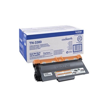TONER ORIGINALE TN3380 TN 3380 NOIR DE MARQUE BROTHER