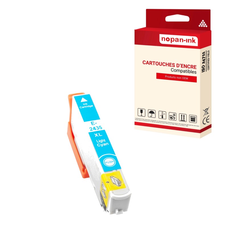 T2435/T2625 26 XL CYAN LIGHT  - CARTOUCHE COMPATIBLE POUR EPSON