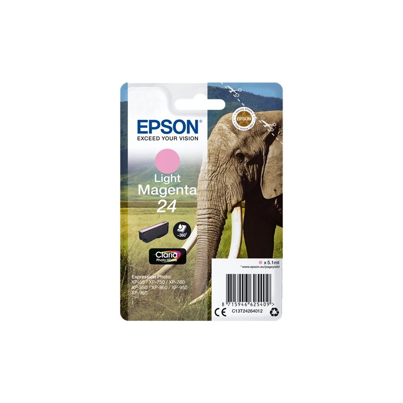 EPSON T2426 (24) MAGENTA LIGHT - CARTOUCHE ORIGINALE